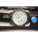 British Polo Club Dual Watch, For Ladies And Gent's -BPC-461 G,Mrp:3499 @ 77% Discount